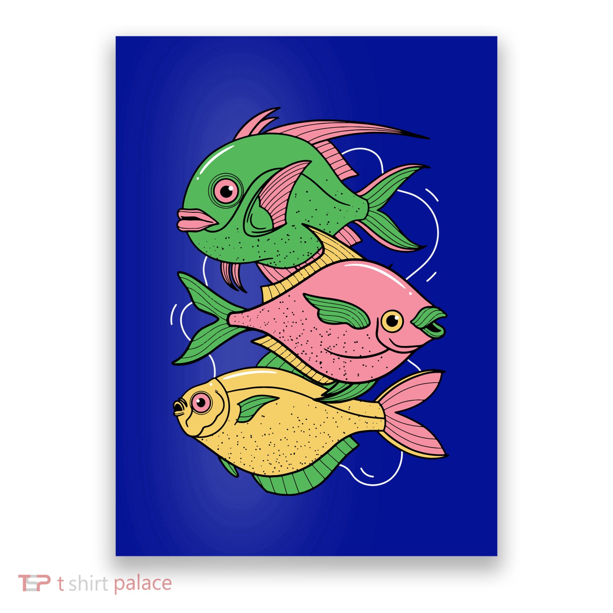 Three Colorful Fishes Poster