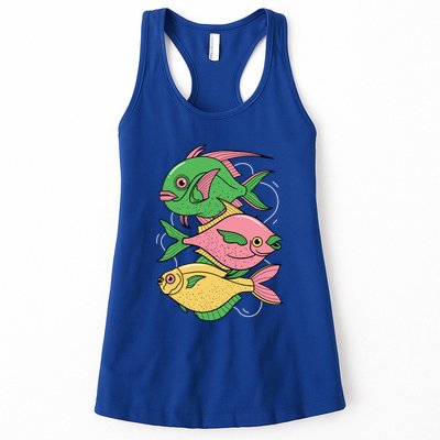 Three Colorful Fishes Womens Tank Top