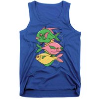 Three Colorful Fishes Tank Top