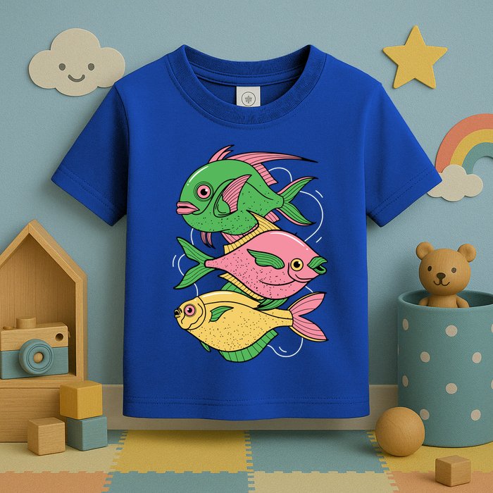 Three Colorful Fishes Toddler T-Shirt