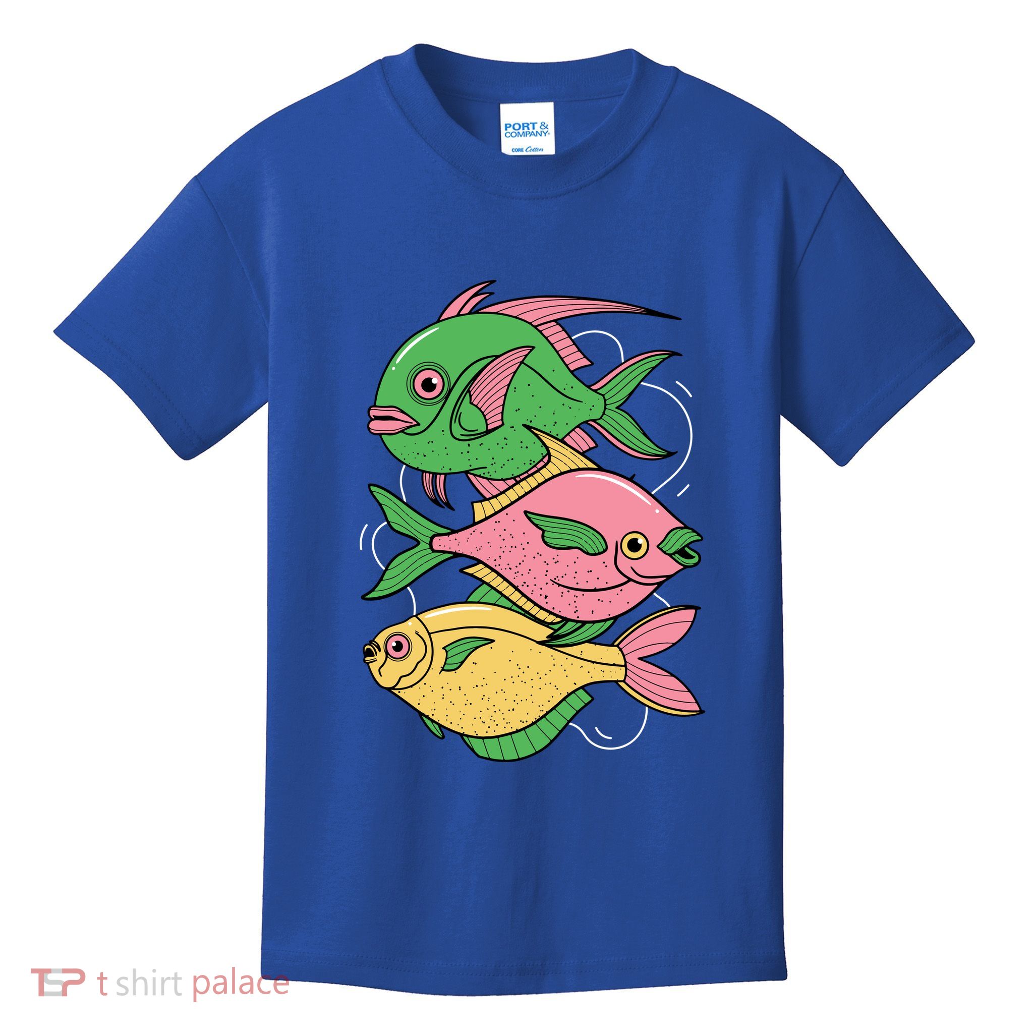Three Colorful Fishes Kids T-Shirt