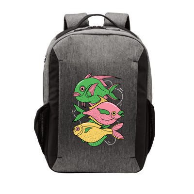 Three Colorful Fishes Vector Backpack