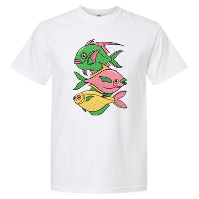 Three Colorful Fishes Garment-Dyed Heavyweight T-Shirt