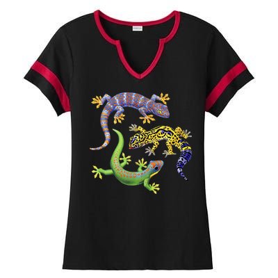 Three Geckos Ladies Halftime Notch Neck Tee