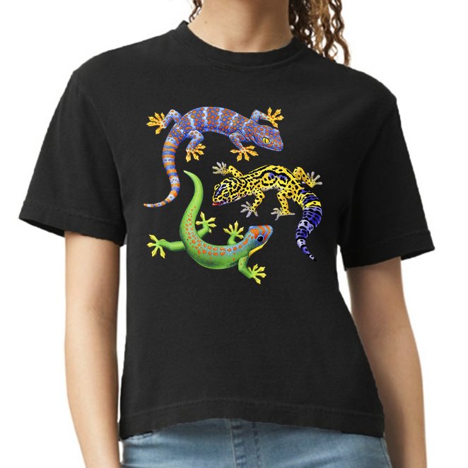 Three Geckos Comfort Colors Boxy T-Shirt