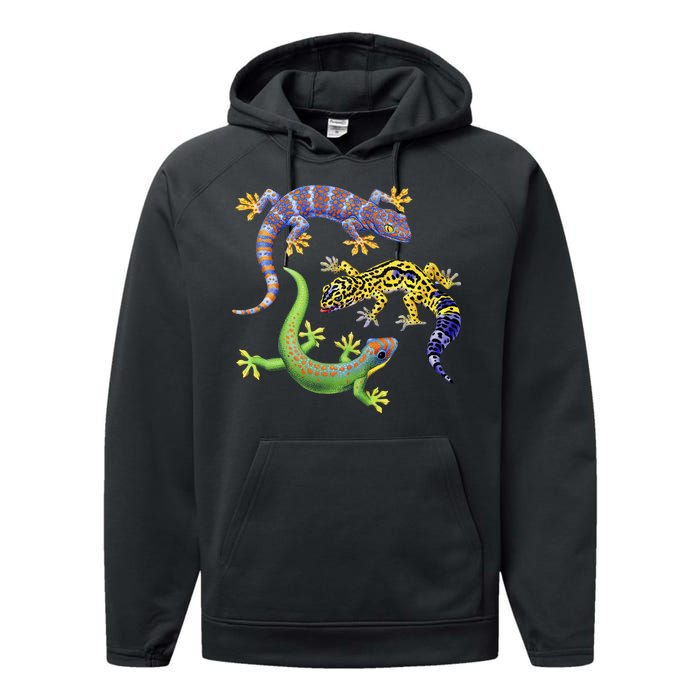 Three Geckos Performance Fleece Hoodie