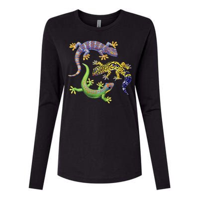 Three Geckos Womens Cotton Relaxed Long Sleeve T-Shirt