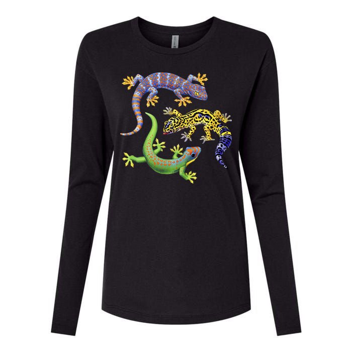 Three Geckos Womens Cotton Relaxed Long Sleeve T-Shirt