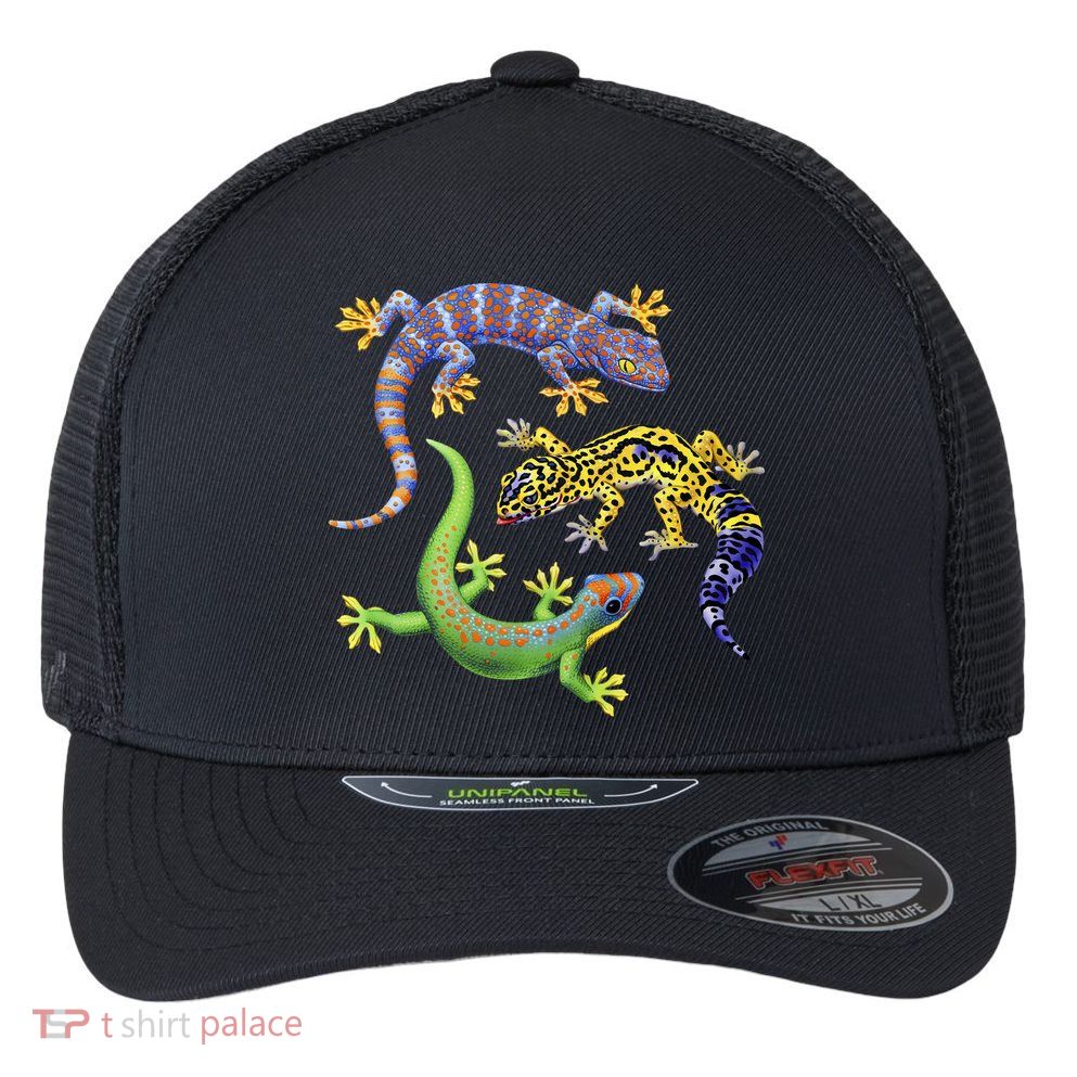 Three Geckos Flexfit Unipanel Trucker Cap