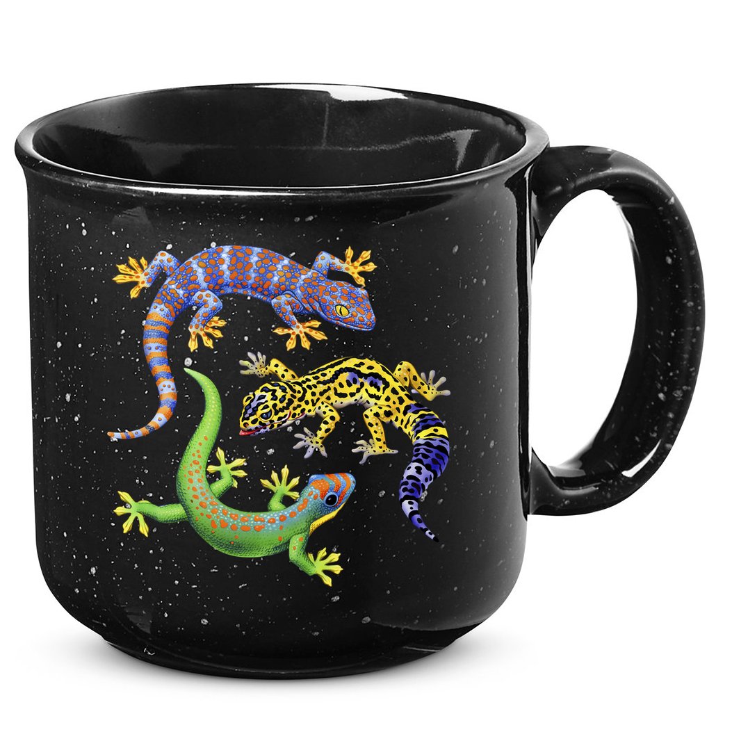 Three Geckos 15oz Campfire Ceramic Mug