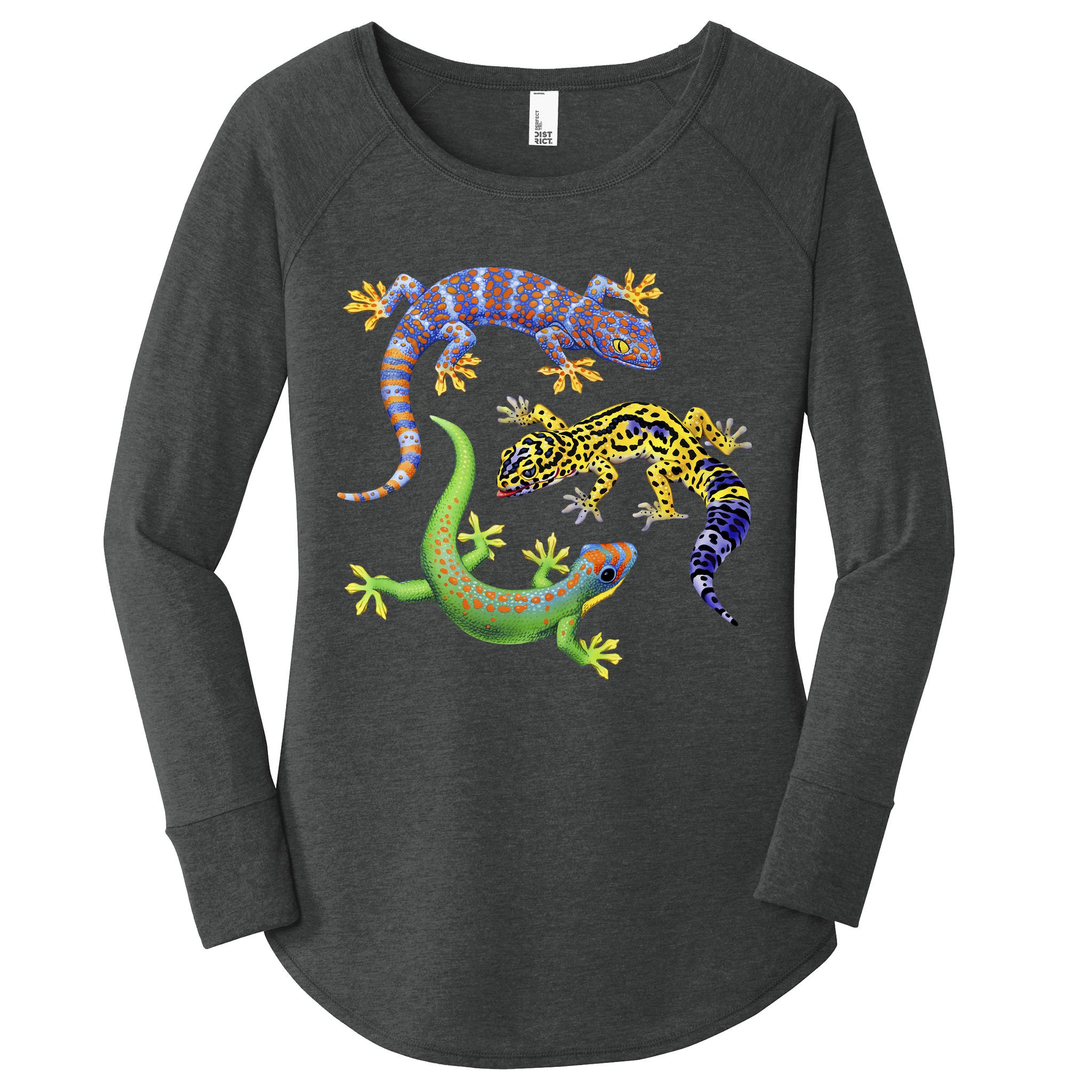 Three Geckos Women's Perfect Tri Tunic Long Sleeve Shirt