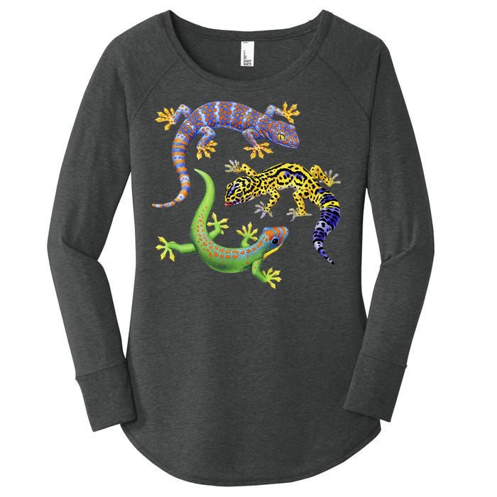 Three Geckos Women's Perfect Tri Tunic Long Sleeve Shirt