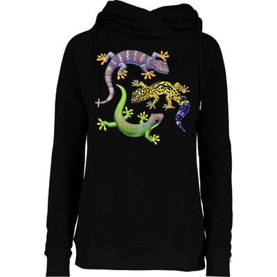 Three Geckos Womens Funnel Neck Pullover Hood