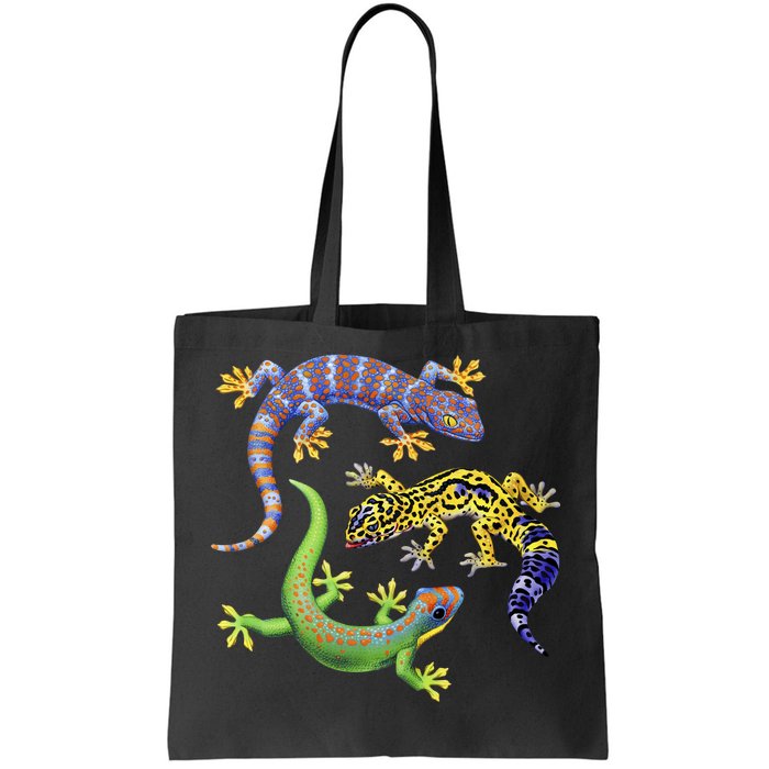 Three Geckos Tote Bag