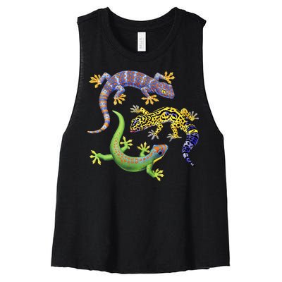 Three Geckos Women's Racerback Cropped Tank