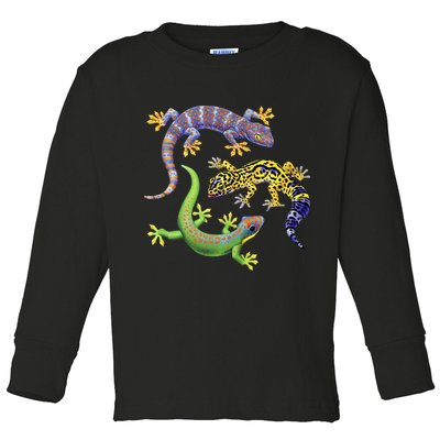 Three Geckos Toddler Long Sleeve Shirt