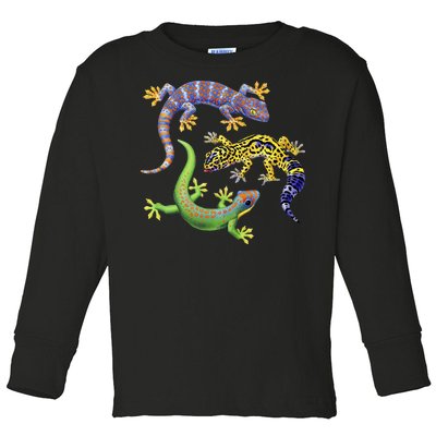 Three Geckos Toddler Long Sleeve Shirt