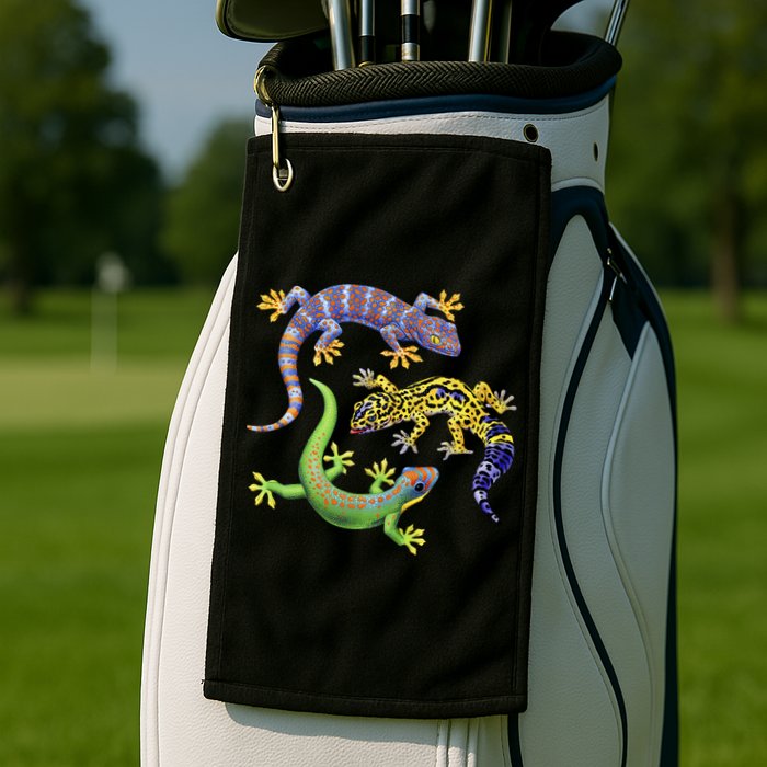 Three Geckos Golf Towel
