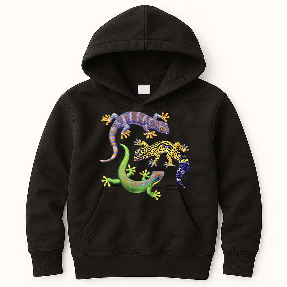 Three Geckos Kids Hoodie