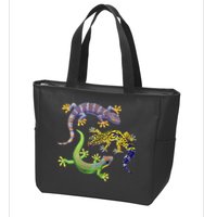 Three Geckos Zip Tote Bag