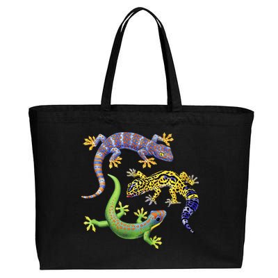 Three Geckos Cotton Canvas Jumbo Tote