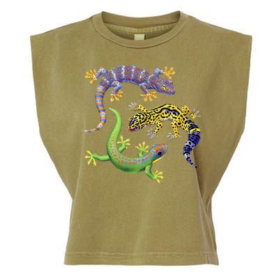 Three Geckos Garment-Dyed Women's Muscle Tee