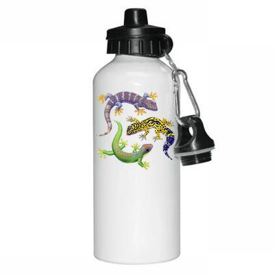 Three Geckos Aluminum Water Bottle