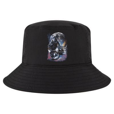 Three Moon Space Cats Cool Comfort Performance Bucket Hat