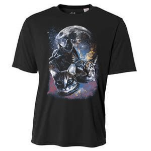 Three Moon Space Cats Cooling Performance Crew T-Shirt