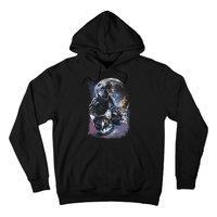 Three Moon Space Cats Hoodie