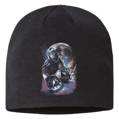 Three Moon Space Cats Sustainable Beanie