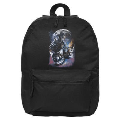 Three Moon Space Cats 16 in Basic Backpack