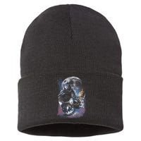 Three Moon Space Cats Sustainable Knit Beanie