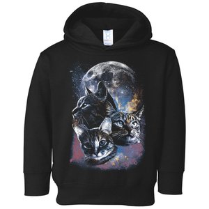 Three Moon Space Cats Toddler Hoodie