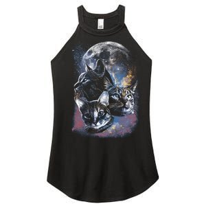 Three Moon Space Cats Women's Perfect Tri Rocker Tank