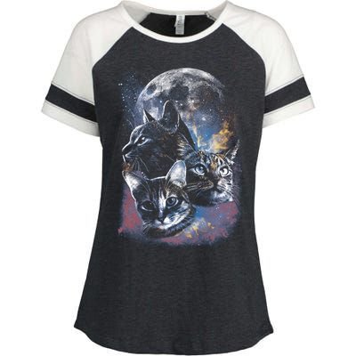 Three Moon Space Cats Enza Ladies Jersey Colorblock Tee