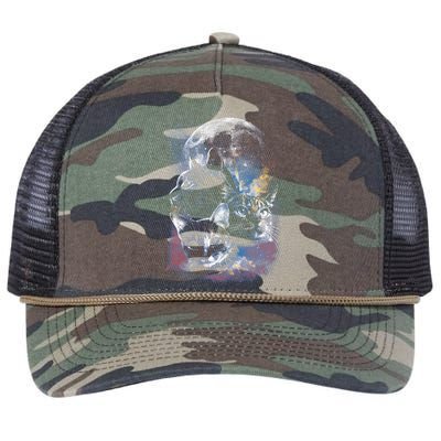 Three Moon Space Cats Retro Rope Trucker Hat Cap