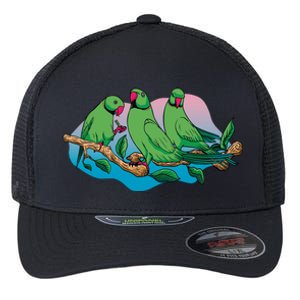 Three Parrots Flexfit Unipanel Trucker Cap