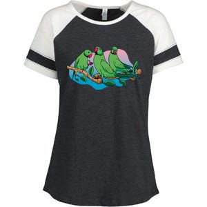 Three Parrots Enza Ladies Jersey Colorblock Tee