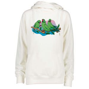 Three Parrots Womens Funnel Neck Pullover Hood