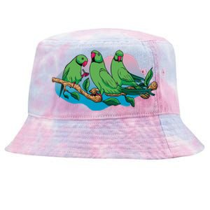 Three Parrots Tie-Dyed Bucket Hat