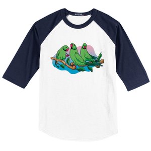 Three Parrots Baseball Sleeve Shirt