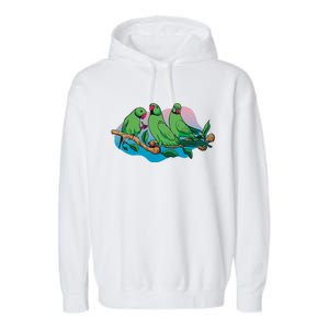 Three Parrots Garment-Dyed Fleece Hoodie