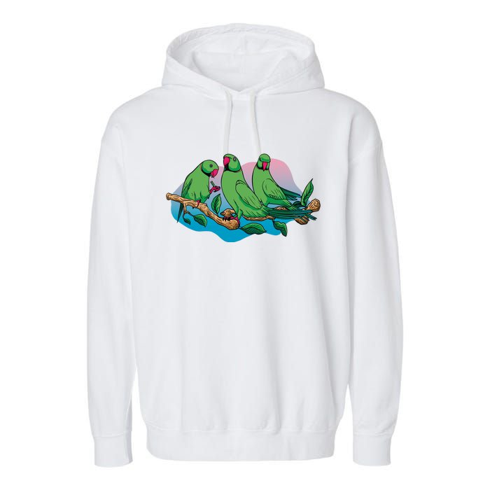 Three Parrots Garment-Dyed Fleece Hoodie