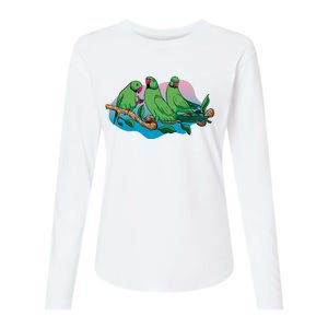 Three Parrots Womens Cotton Relaxed Long Sleeve T-Shirt