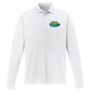 Three Parrots Performance Long Sleeve Polo