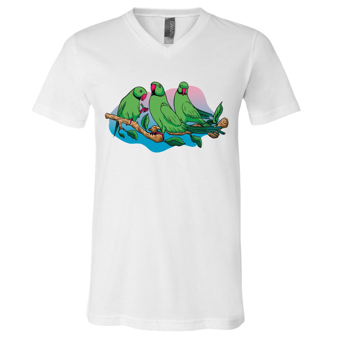 Three Parrots V-Neck T-Shirt