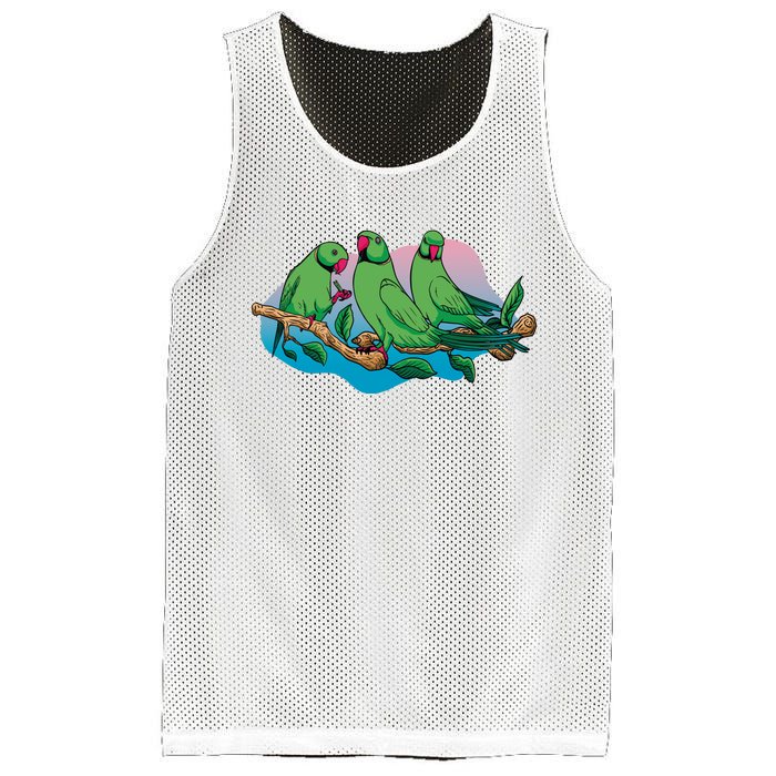 Three Parrots Mesh Reversible Basketball Jersey Tank