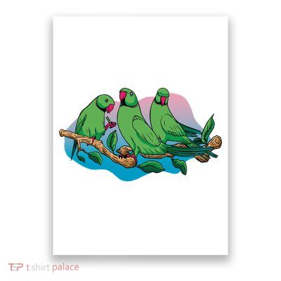 Three Parrots Poster