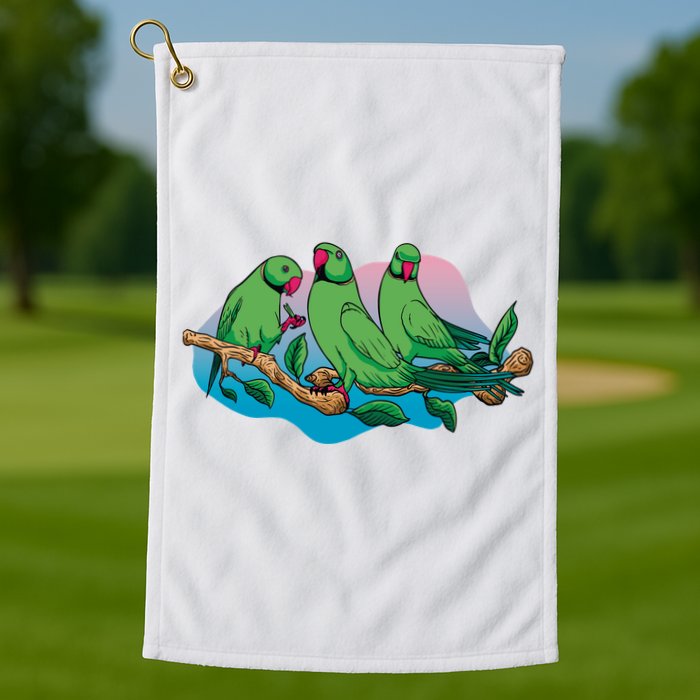 Three Parrots Golf Towel